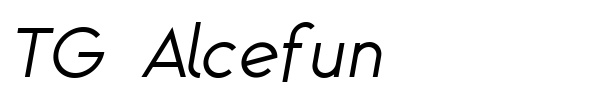 TG Alcefun font preview